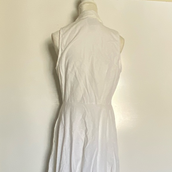Vintage Western Hippie Button Down Sleeveless White Sewn Bohemian Pockets Retro - Picture 12 of 14